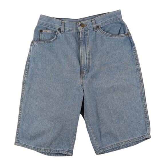 Vintage Light Blue Denim 90s Mom Jean High Rise Shorts Chic - Fits like Size 28 - Picture 1 of 6